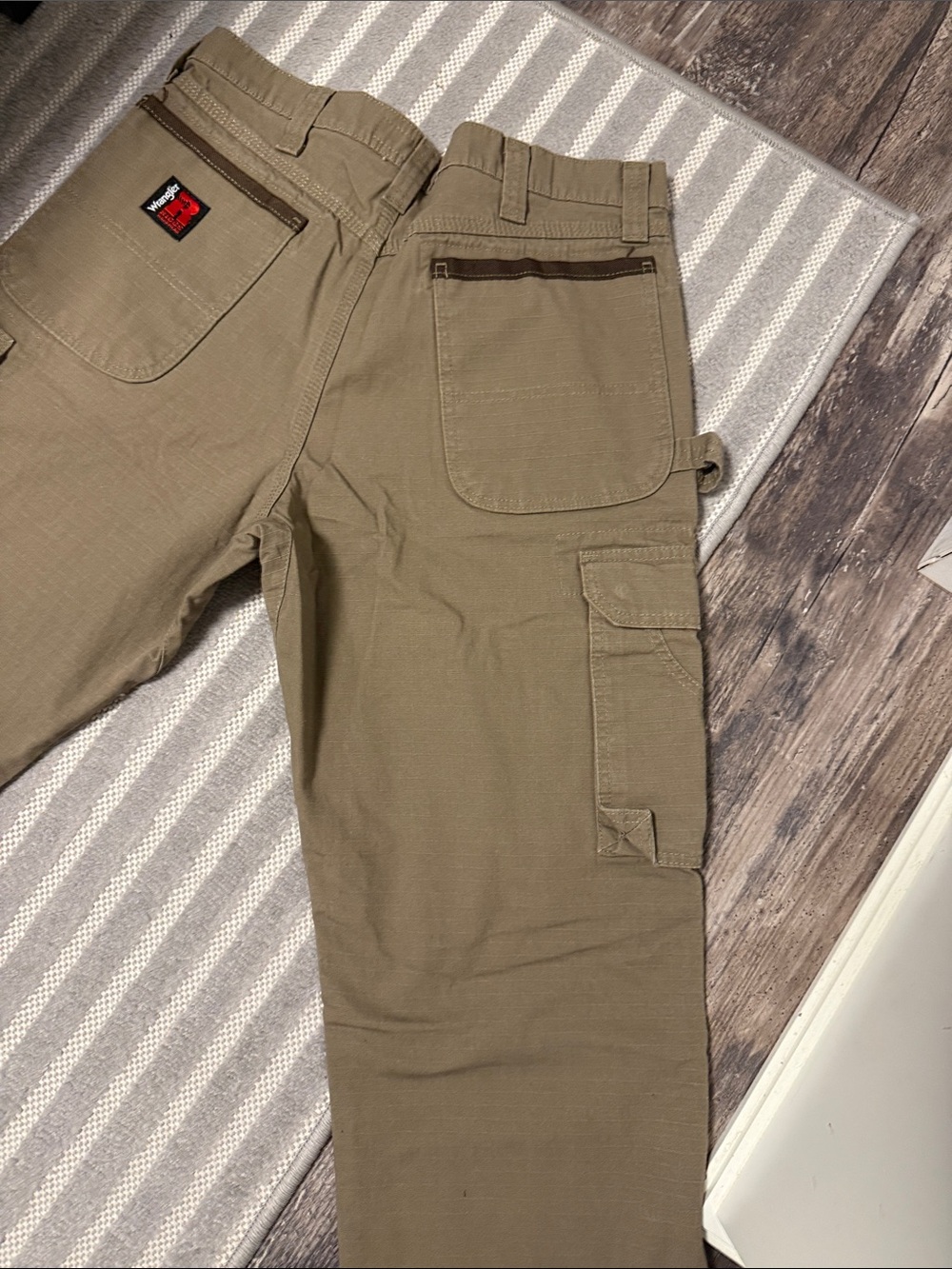 Wrangler Riggs workwear NEW olive Tan Ripstop Pants - Picture 8 of 8